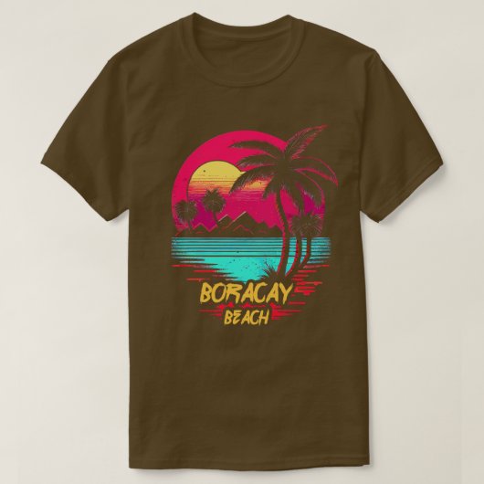 Boracay Beach Retrowave T-Shirt (Design vorne)