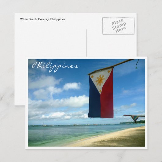 Boracay-Flagge Postkarte (Vorne/Hinten)