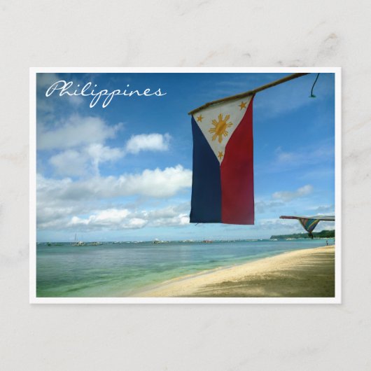 Boracay-Flagge Postkarte (Vorderseite)