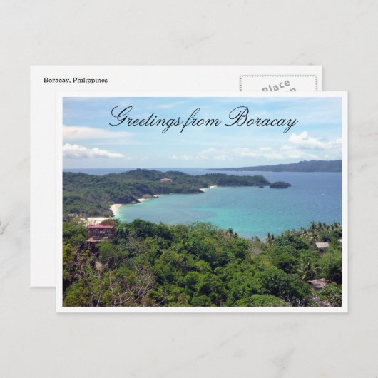 Boracay-Insel-Grüße Postkarte (Vorne/Hinten)