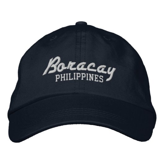Boracay Philiippines bestickter Baseballhut Bestickte Baseballkappe (Vorderseite)