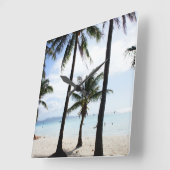 Boracay Philippinen Quadratische Wanduhr (Winkel)