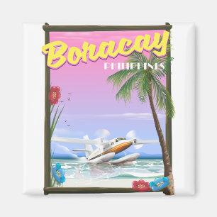 Boracay Philippinen Strand Reiseplakat Magnet