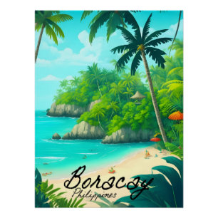 Boracay Philippinen Strand Reiseplakat Poster