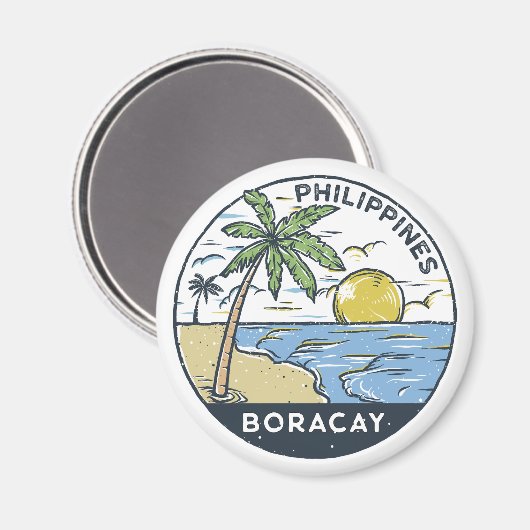 Boracay Philippinen Vintag Magnet (Vorderseite/Rückseite)