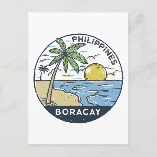 Boracay Philippinen Vintag Postkarte (Vorderseite)