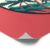 Boracay Philippines Retro Emblem Poster (Ecke)