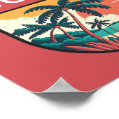 Boracay Philippines Retro Emblem Poster (Ecke)