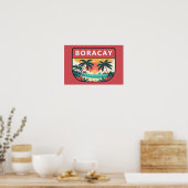 Boracay Philippines Retro Emblem Poster (Küche)