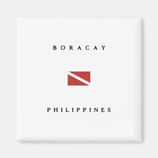 Boracay Philippines Scuba Dive Flag Magnet (Vorne)