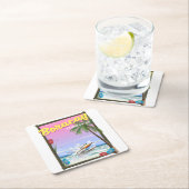 Boracay Philippines Strandposter Rechteckiger Pappuntersetzer (Vor Ort)