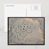 Boracay-Sandmuster Postkarte (Vorne/Hinten)