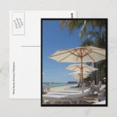 Boracay-Sonnenschirme Postkarte (Vorne/Hinten)