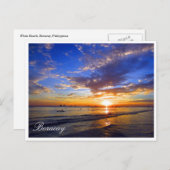 Boracay-Sonnenuntergang blau Postkarte (Vorne/Hinten)