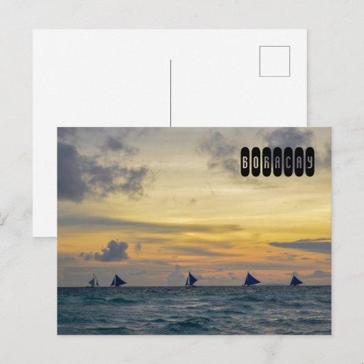 Boracay Sunset Postkarte (Vorne/Hinten)