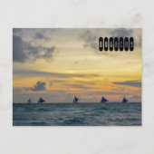 Boracay Sunset Postkarte (Vorderseite)
