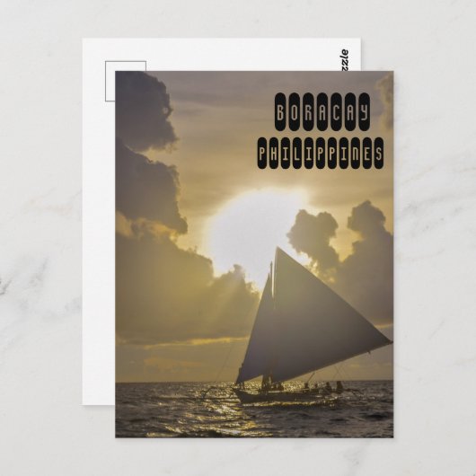 Boracay Sunset Postkarte (Vorne/Hinten)