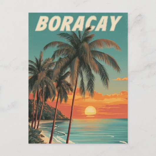 Boracay vintage postkarte (Vorderseite)