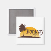 Boracay weiß magnet (Vorderseite/Rückseite)