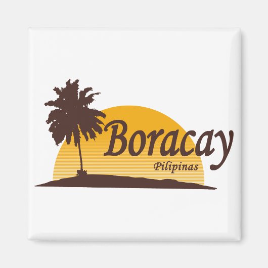 Boracay weiß magnet (Vorne)