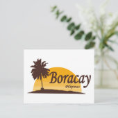 Boracay weiß postkarte (Stehend Vorderseite)