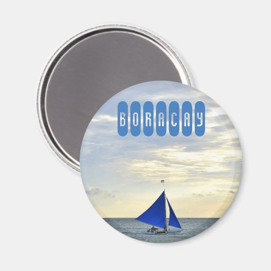 Boracay White Beach auf den Philippinen Magnet (Vorderseite/Rückseite)