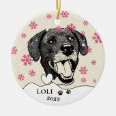 Borador Dog Personalisiert Hand Zeichnend Keramik Ornament (Vorne)