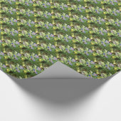 BORAGE Blue Pink Green — ECHO DRUCKEN Geschenkpapier (Ecke)