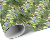 BORAGE Blue Pink Green — ECHO DRUCKEN Geschenkpapier (Rolleneckpunkt)