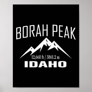 Borah Peak Idaho Klettergipfel Club Outdoor-Abente Poster