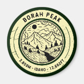 Borah Peak Idaho Wandern Magnet (Vorne)