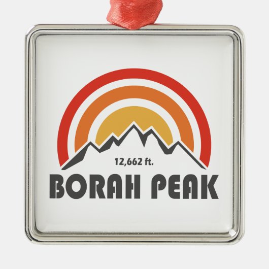 Borah Peak Ornament Aus Metall (Vorne)