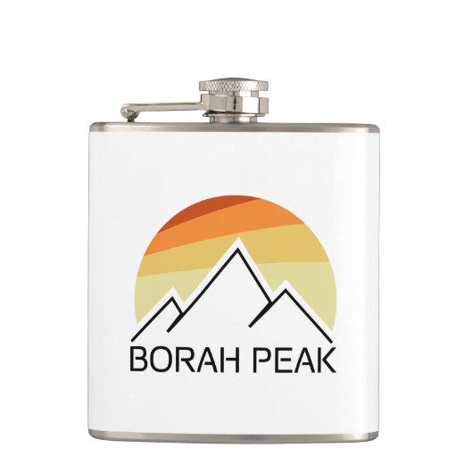 Borah Peak Retro Flachmann (Vorderseite)