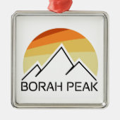 Borah Peak Retro Ornament Aus Metall (Vorne)