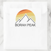 Borah Peak Retro Rechteckiger Aufkleber (Tasche)