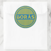 Borås City Pride Emblem – Swedish Identity Runder Aufkleber (Tasche)