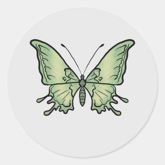 borboleta runder aufkleber (Vorderseite)