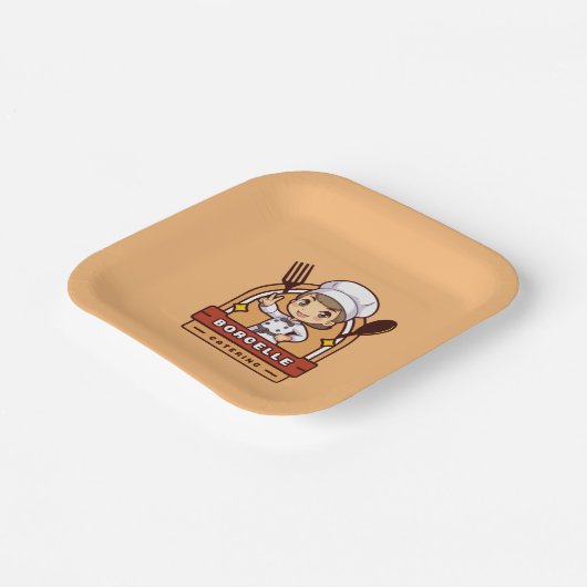 Borcelle Caters Custom Logo Paper Teller (Gewinkelt)