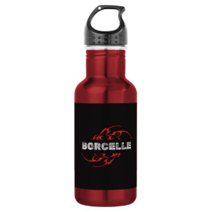 BORCELLE Stammesflamme-Emblem Edelstahlflasche