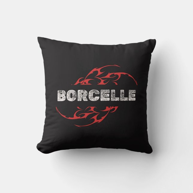 BORCELLE Stammesflamme-Emblem Kissen (Vorderseite)