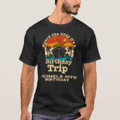 Bord des Schiffes Retro Birthday Cruise T-Shirt (Vorderseite)