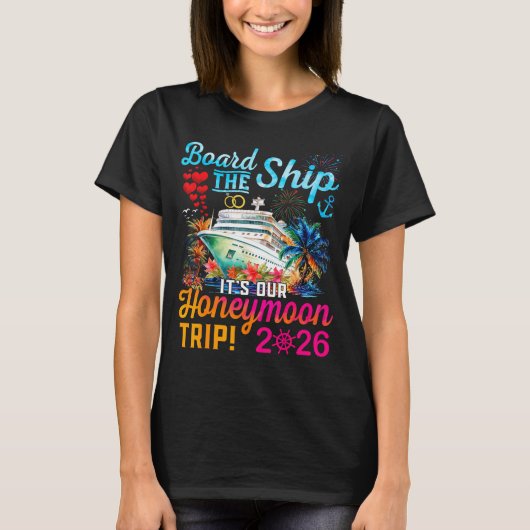 Bord Schiff Flitterwochen Reise Ehemann T-Shirt (Vorderseite)