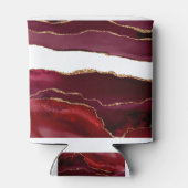 Bordeaux Agate und Gold Dosenkühler (Rückseite)