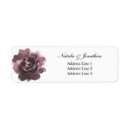 Bordeaux Aquarell Rose Blühende Hochzeit
