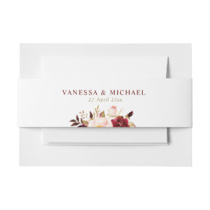 Bordeaux-Bauchband Einladungsbanderole