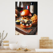 Bordeaux Bistro Burger 24 x 36 Poster (Küche)