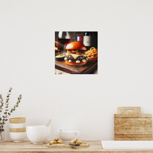 Bordeaux Bistro Burger Poster (Küche)