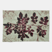 Bordeaux-Blume Geschirrtuch (Horizontal)