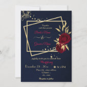 Bordeaux-Blume Goldmedaille Einladung (Vorderseite)