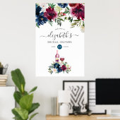 Bordeaux Brautparty Weinverkostung Willkommen Poster (Heimbüro)